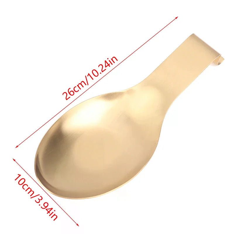 Fish Shape Stainless Steel Spoon Rest & Utensil Holder Spoon Rest Qme