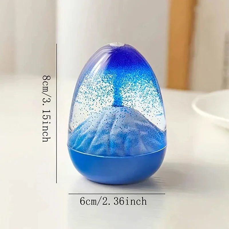 Eggshell Volcanic Eruption Floating Sand Acrylic Ornament Decorative Ornament Qme