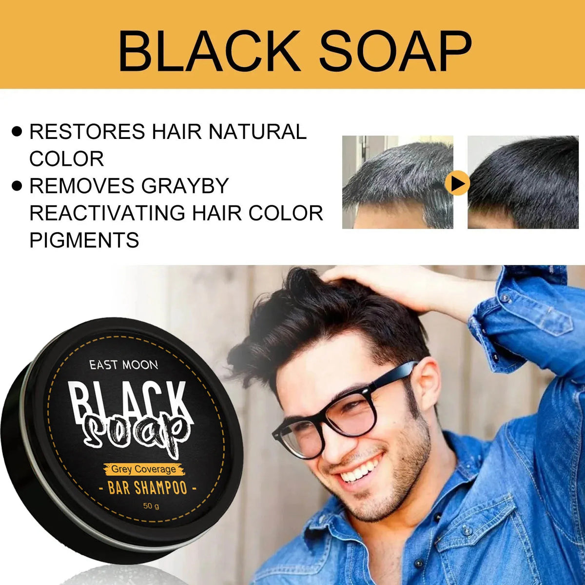 Polygonum Multiflorum Darkening Shampoo Bar | Hair Care Darkening Shampoo Bar Qme