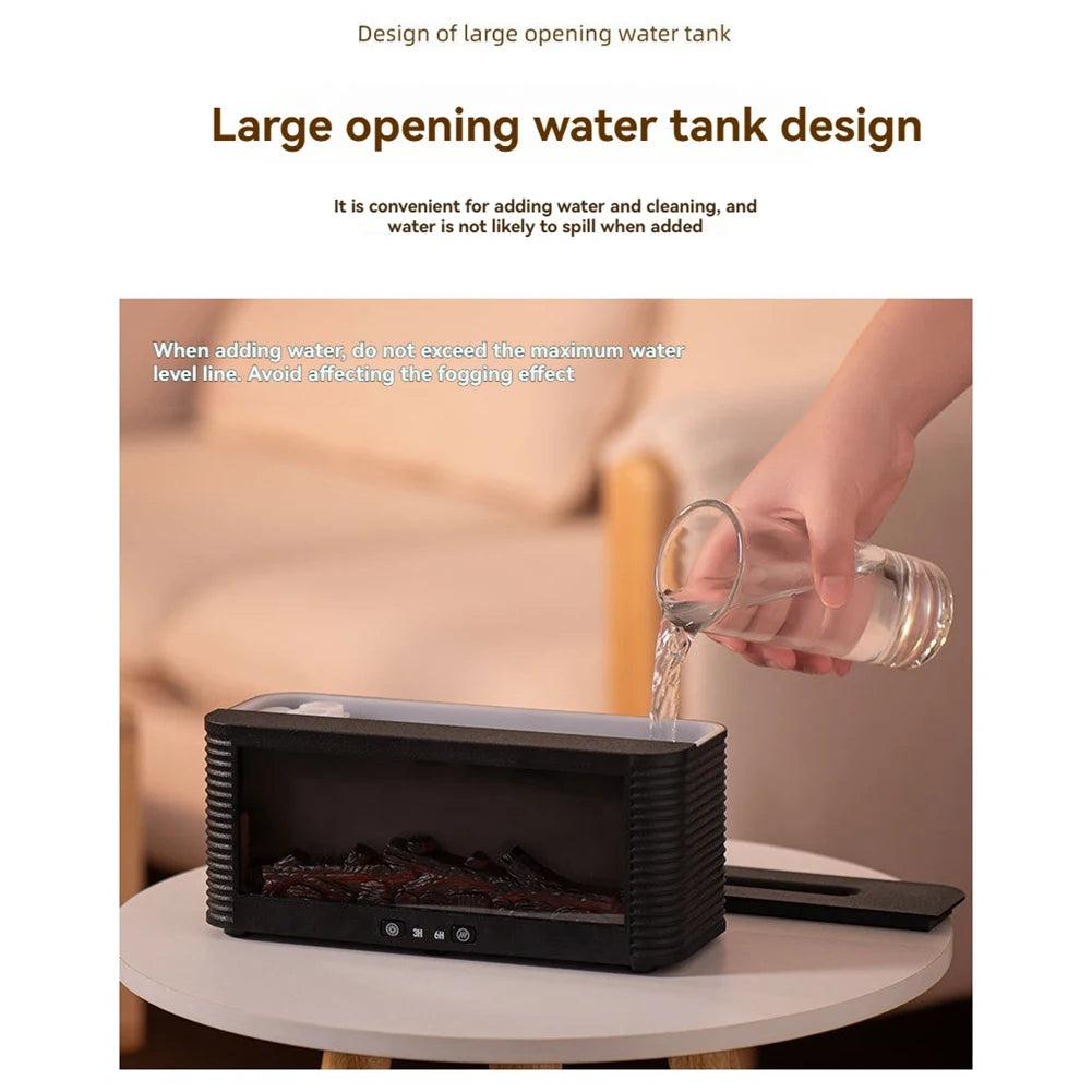 MiLESEEY Flame Aromatherapy Humidifier – Timer & Auto-Off Aromatherapy Humidifier Qst