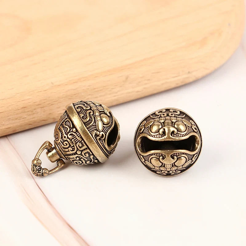 Lucky Brass Wind Bell Handicraft – Bronze Die Cast Charm Decorative Bell Charm Qme
