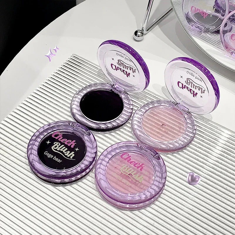 Color-Changing Crystal Highlight Blush Cream | Long-Lasting Shimmer Blush Highlight Cream Qme
