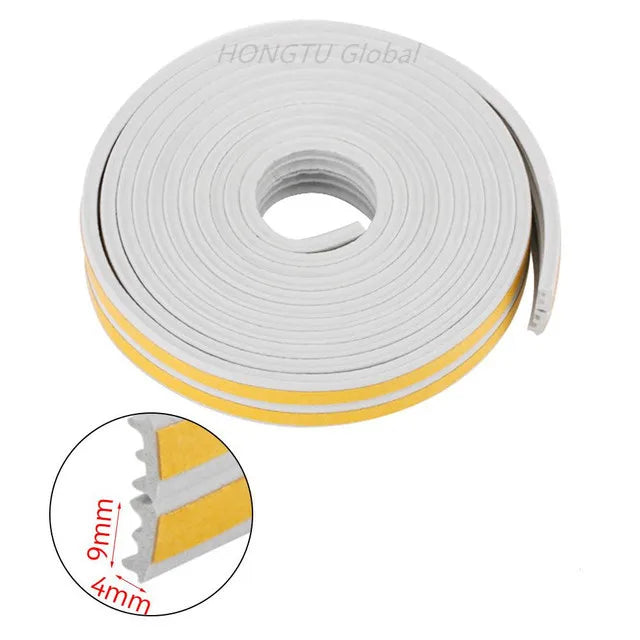 Self-Adhesive Rubber Foam Door & Window Weather Seal Tape Weather Seal Tape Qme grey E Type 20 Meter