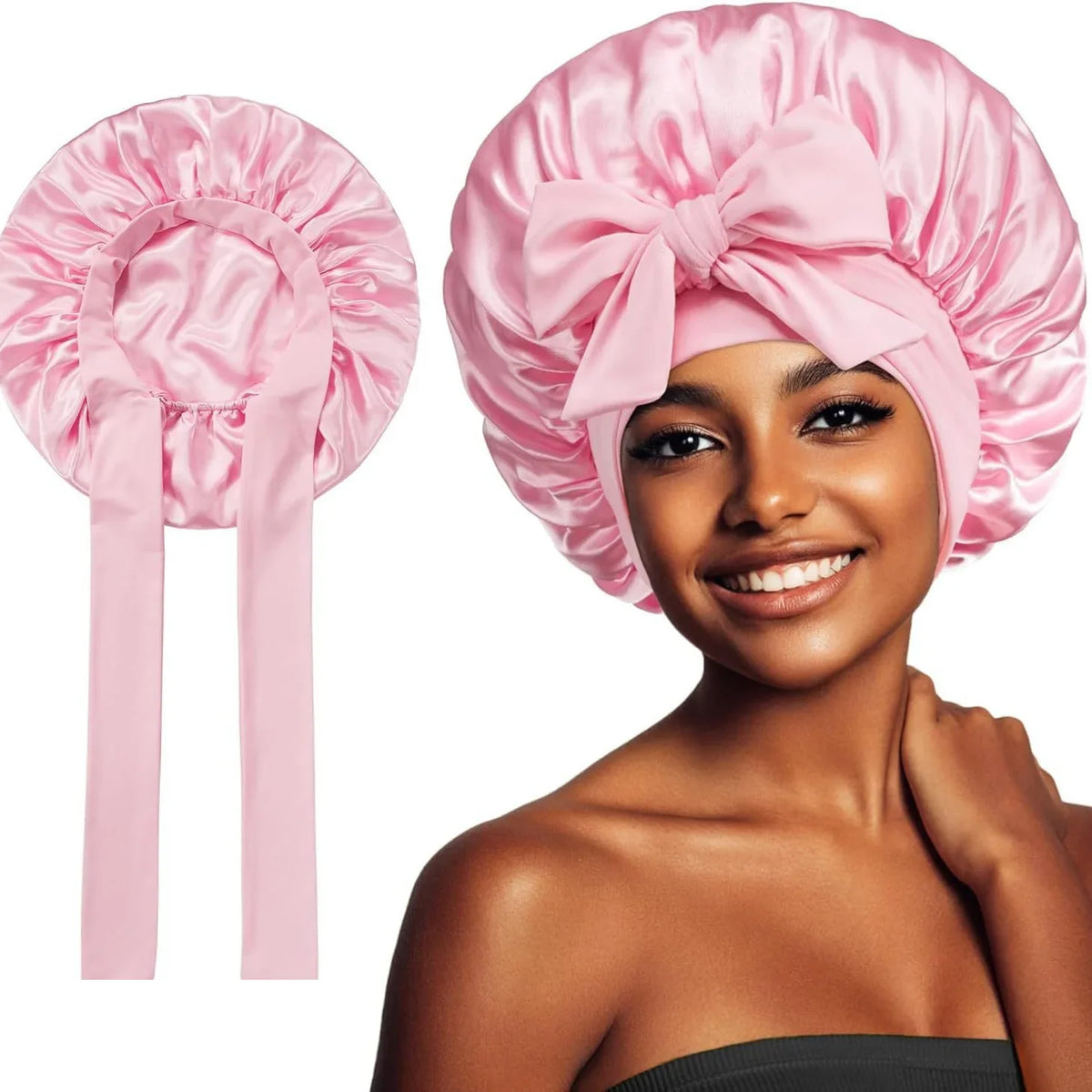 Women's Satin Sleep Cap Night Hair Bonnet – 5 Colors Satin Sleep Bonnet Qme