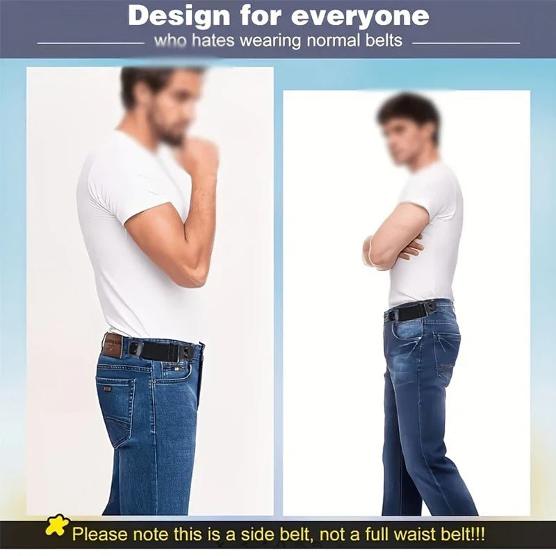 Elastic Hidden Belt Adjustable Waist Strap for Pants – 2 Pack Elastic Waist Belt Qme