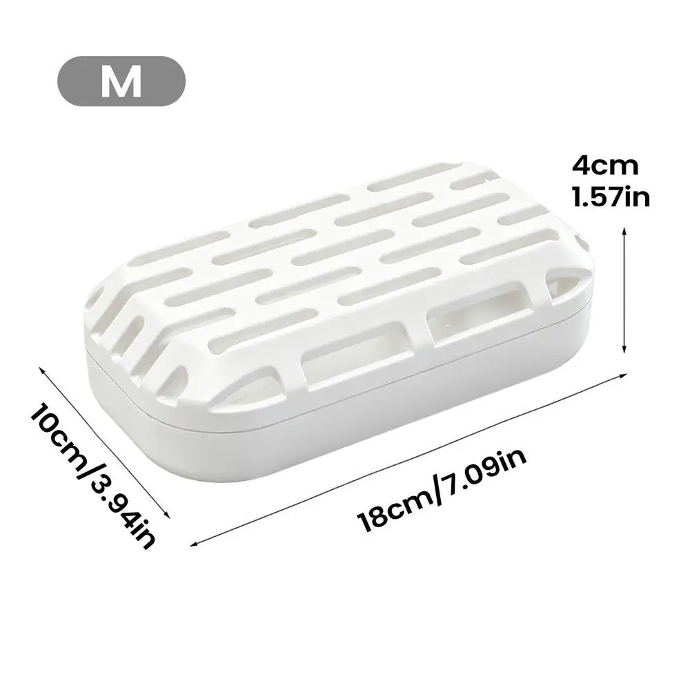 Turtle Waste Catcher Box with Suction Cup | Aquarium Reptile Accessory Reptile Tank Accessory Qme White M