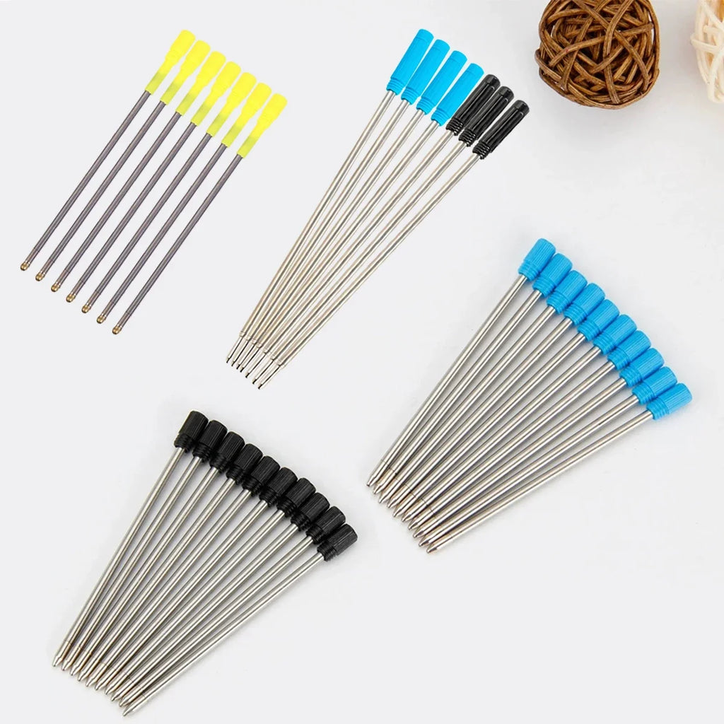 Ballpoint Pen Refills 0.7mm Medium Tip – Blue & Black Ink Pen Refills Qme