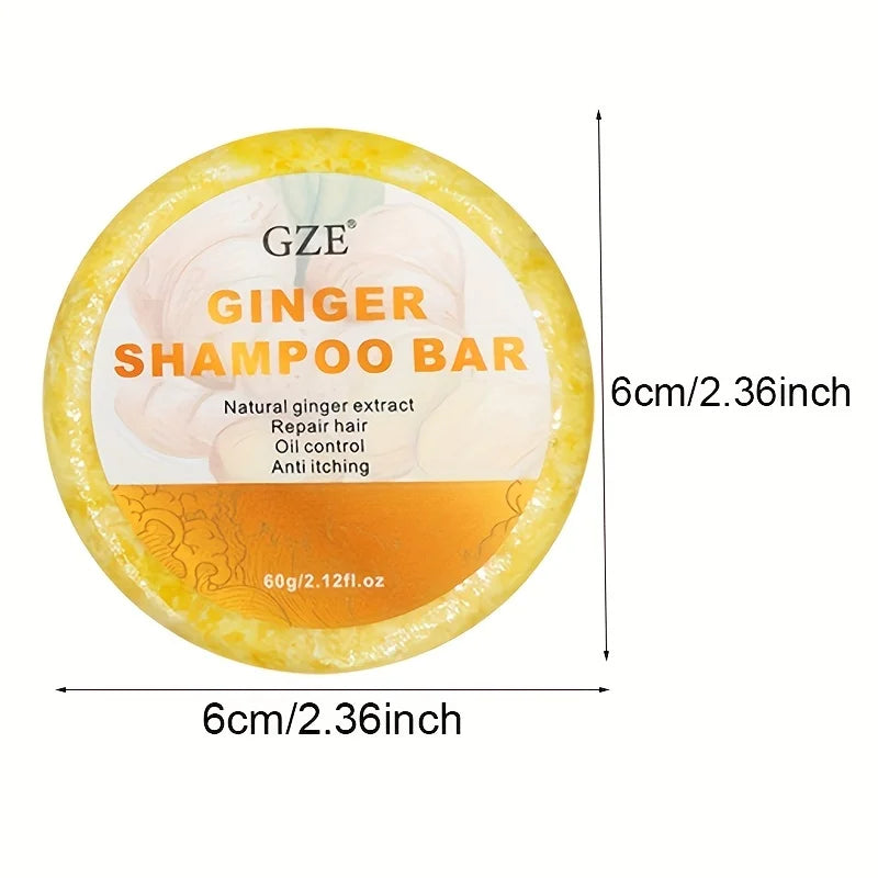 Ginger & Turmeric Solid Shampoo + Conditioner Bar | GZE Solid Shampoo Bar Qme