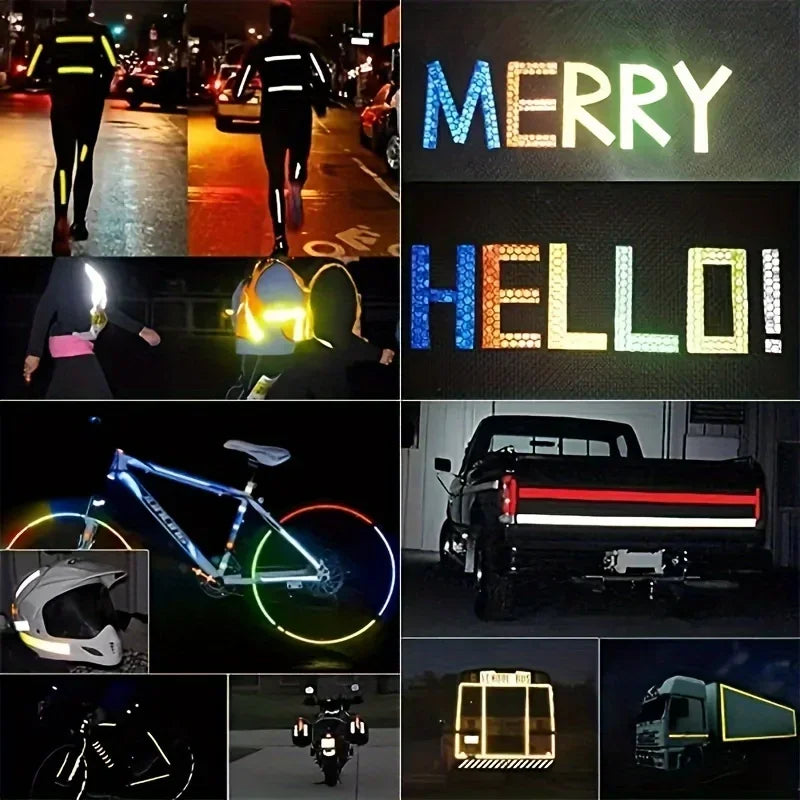 5m Reflective PVC Bicycle Wheel Tape Sticker – 5 Colors Reflective Bike Tape Qme