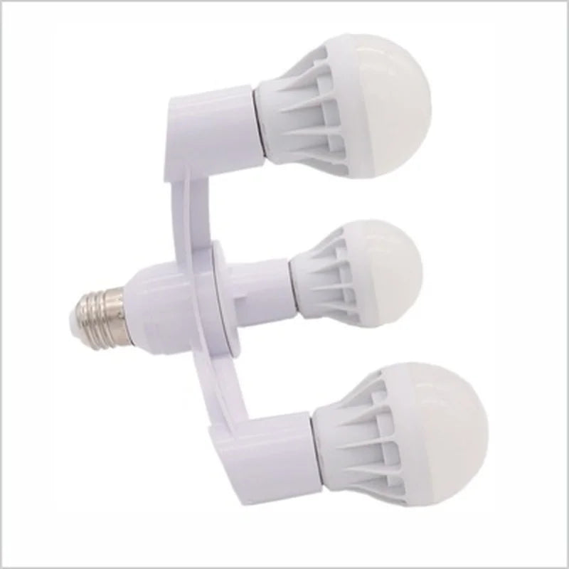 3-in-1 E27 LED Socket Splitter Adapter for Photo Studio Light Socket Adapter Qme