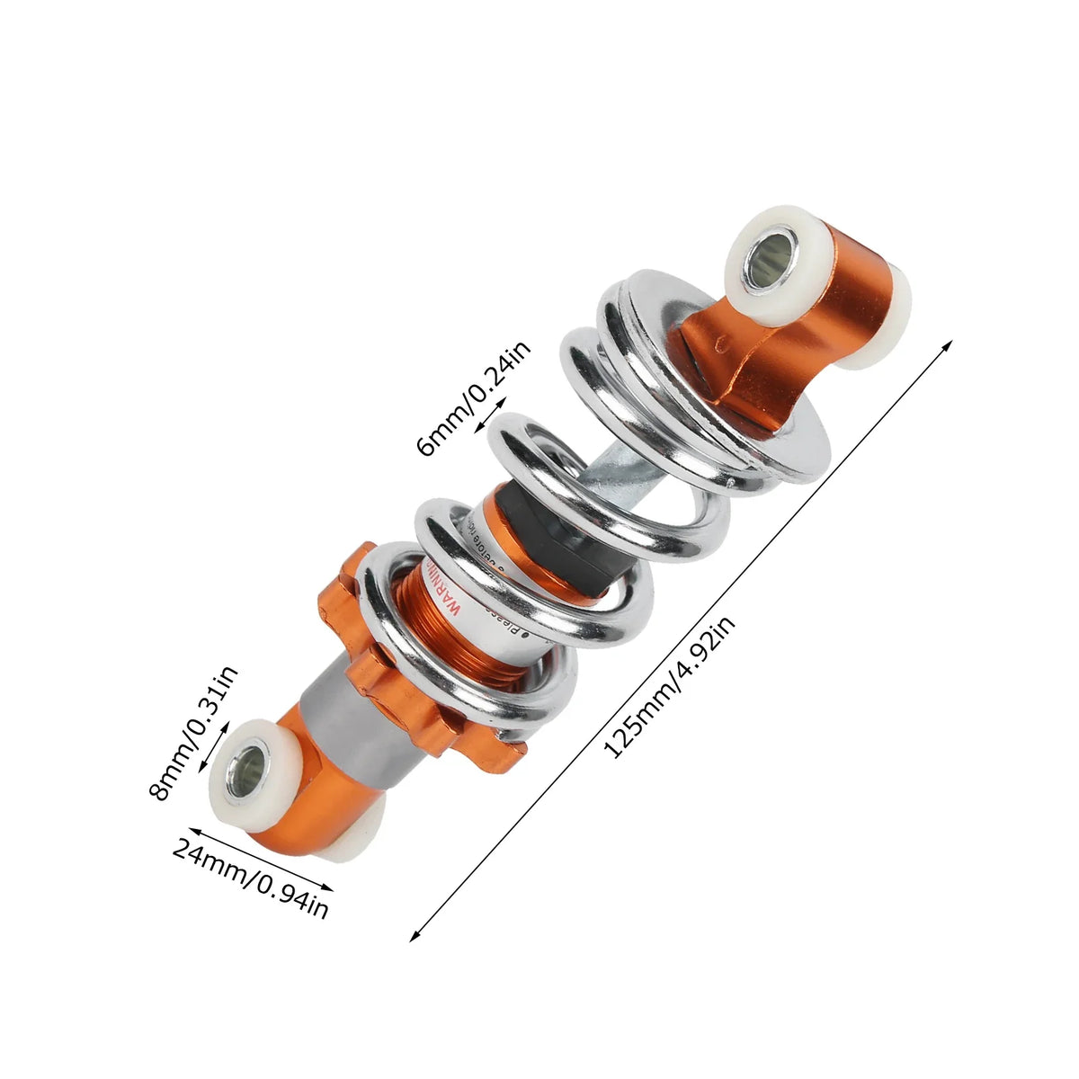 Motorcycle Mini Shock Absorber 400lb Damping Spring 125mm Motorcycle Shock Absorber Qme
