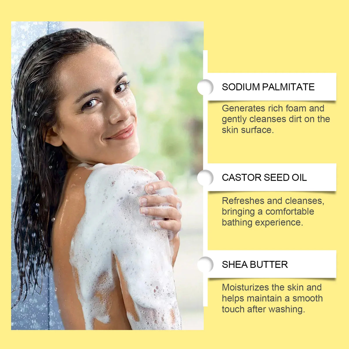 OceAura Castor Oil Shampoo Bar – 3-in-1 Natural Soap 120g Solid Shampoo Bar Qst