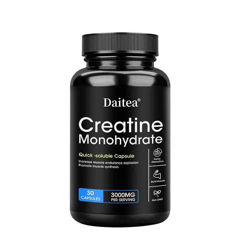 STRESSXCEL Creatine Monohydrate Capsules | Strength & Muscle Creatine Supplement Qst 30 count-1 bottle