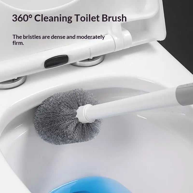 Wall Mounted 4-in-1 Toilet Brush & Plunger Set with Holder Toilet Cleaning Set Qst one size