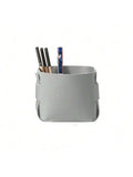 Leather Desktop Cosmetic Storage Organizer Box | 3 Colors Desktop Storage Organizer Qme grey