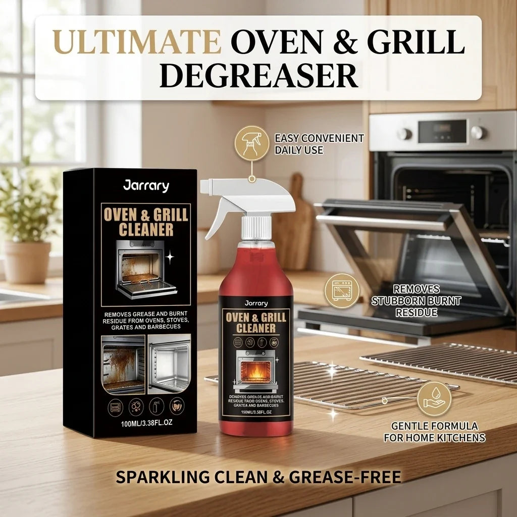 Oven & Grill Cleaning Spray – Fast-Acting Foaming Degreaser Kitchen Cleaning Spray Qme