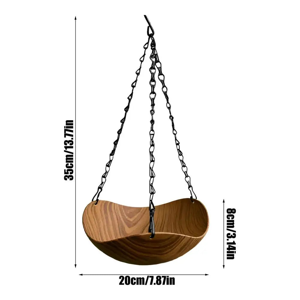 Wooden Garden Bird Bath Feeder & Water Bowl Tray | 20x20x35cm Garden Bird Bath Feeder Qme as shown