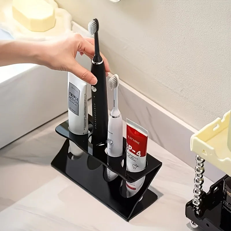 Bathroom Multipurpose Storage Rack & Toothbrush Holder Bathroom Organizer Rack Qme