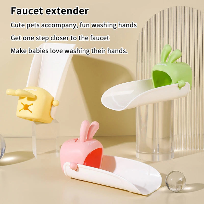 Rabbit Faucet Extender for Kids – Cartoon Tap Extension Faucet Extender Qst