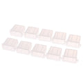 10 Pcs USB Type-A Male Dust Plug Caps – Rubber Port Covers USB Port Dust Cap Qst Transparent