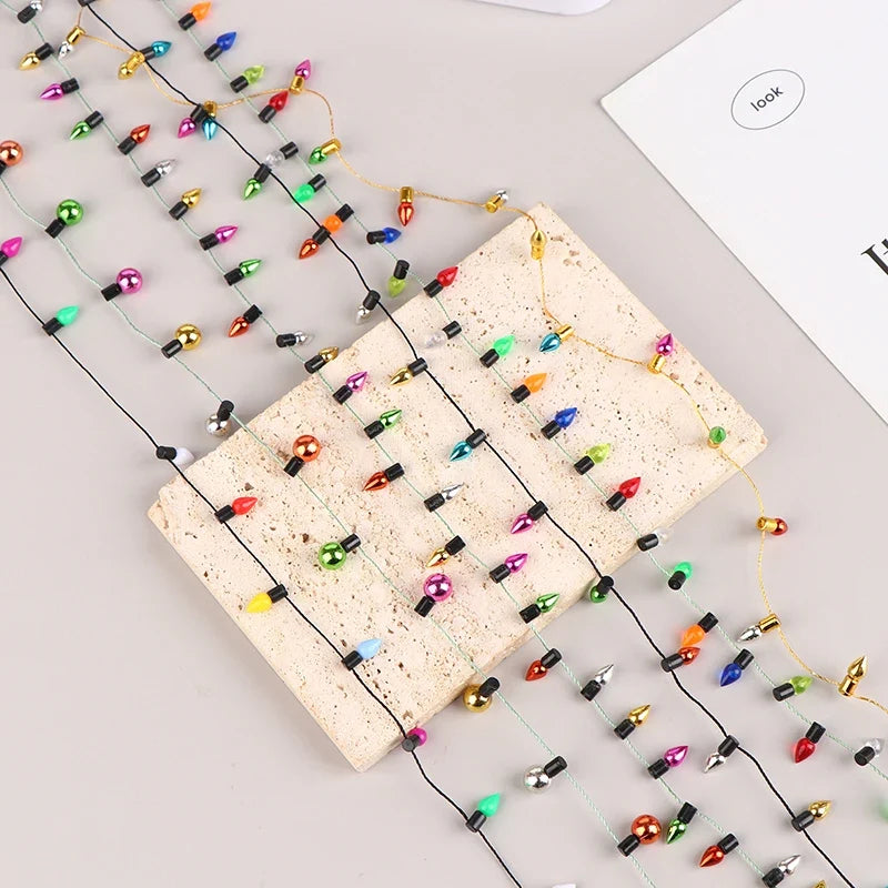 Miniature Fake String Lights Dollhouse Christmas Decor | 6 Colors Miniature Dollhouse Decor Qme