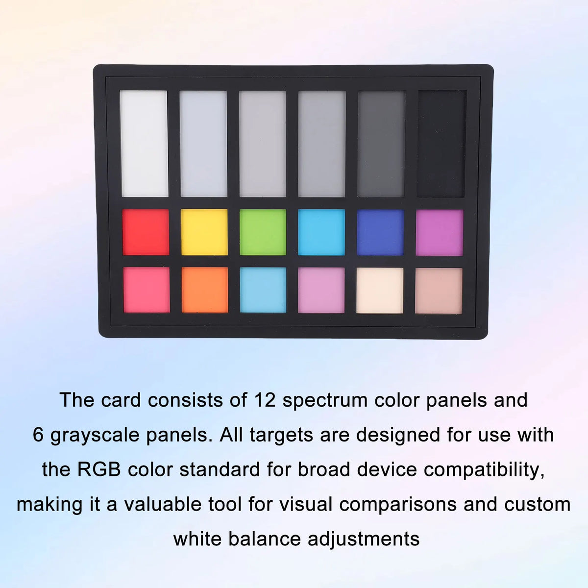 Andoer 18-Color Calibration Card | White Balance Photography Color Calibration Card Qst