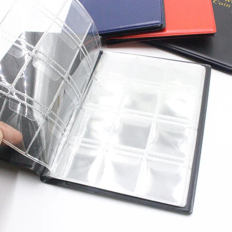 120-Pocket Double Row Coin Collection Album Book – Leather Coin Collection Album Qme