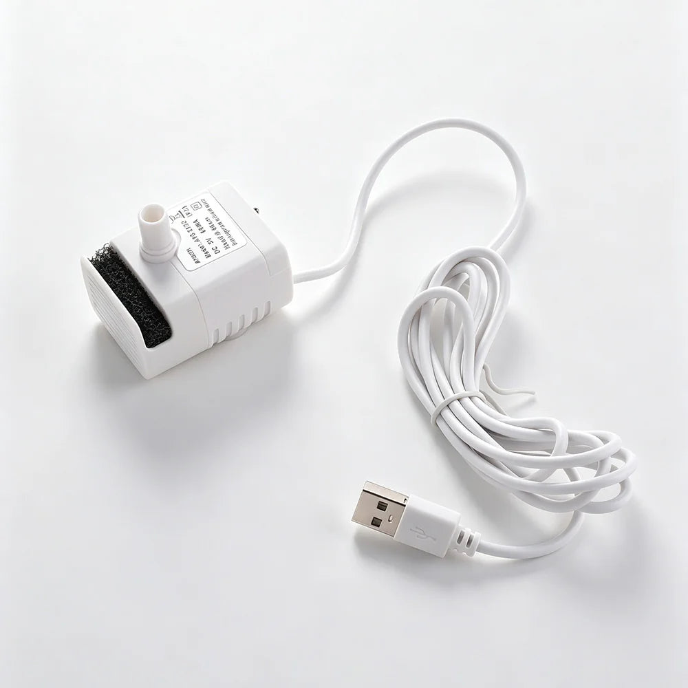USB DC 5V Submersible Mini Pump – Pet Fountain LED Sensor Pet Fountain Pump Qst 1PC USB Type-C
