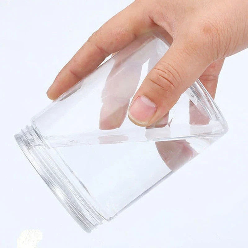 Clear Sealed Storage Jar with Lid – Airtight Canister Airtight Storage Jar Qme