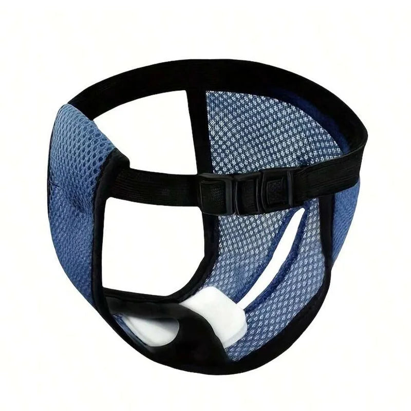 Breathable Adjustable Female Dog Diapers + 3 Replacement Pads Female Dog Diapers Qme blue S