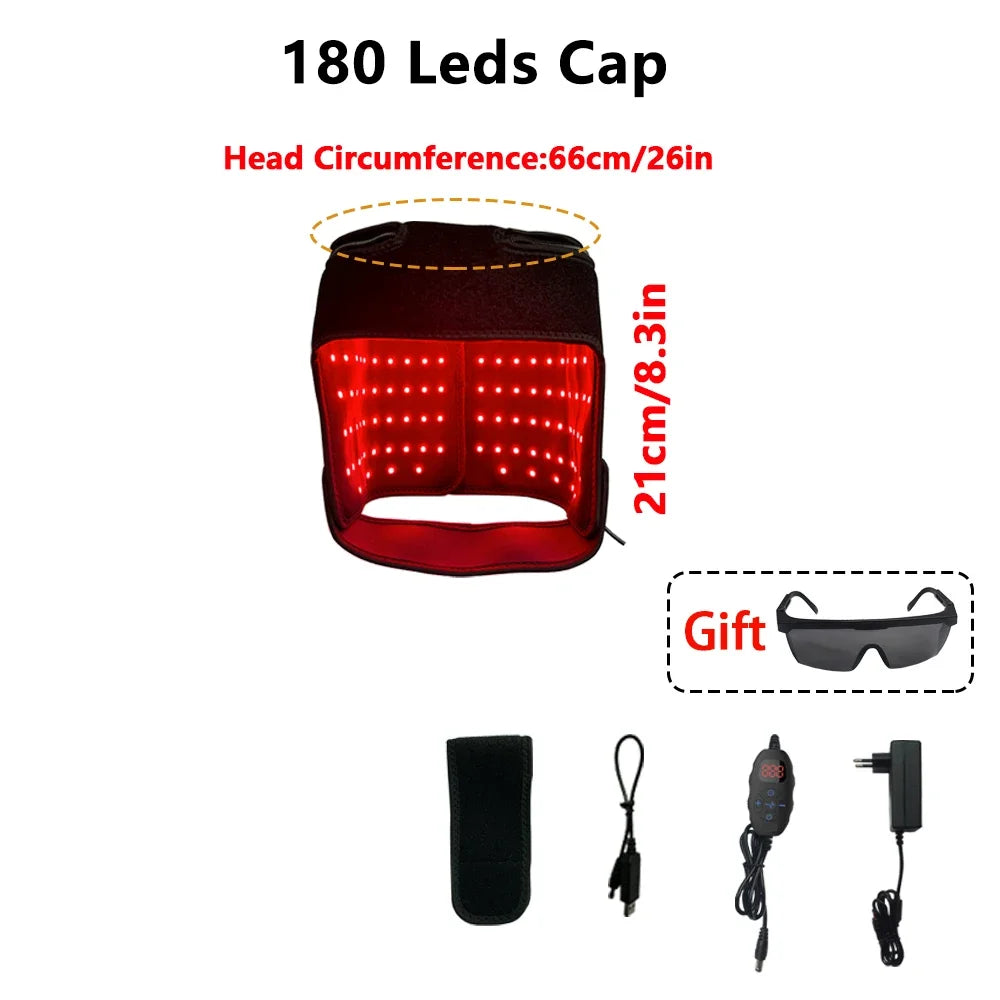 Jecaliz 660nm & 850nm Red Light Hair Growth Therapy Cap Hair Growth Therapy Cap Qst HT180 NO BOX