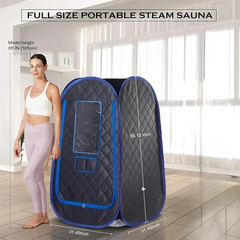 Portable Full Body Steam Sauna Tent & 1500W Steamer Portable Steam Sauna Qst