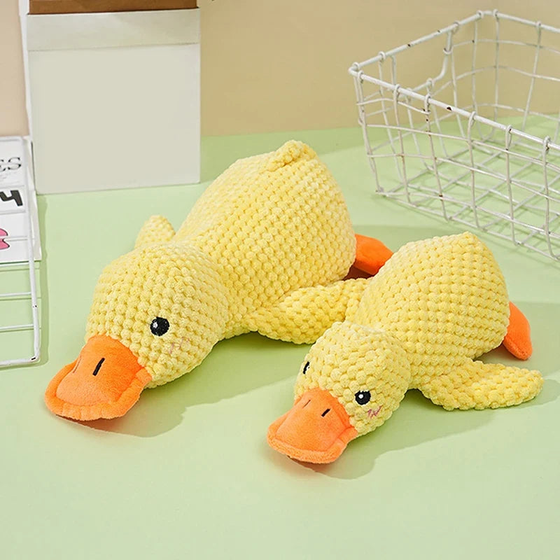 Duck Plush Dog Chew Toy – Squeaky & Wear-Resistant | Qme Plush Dog Toy Qme