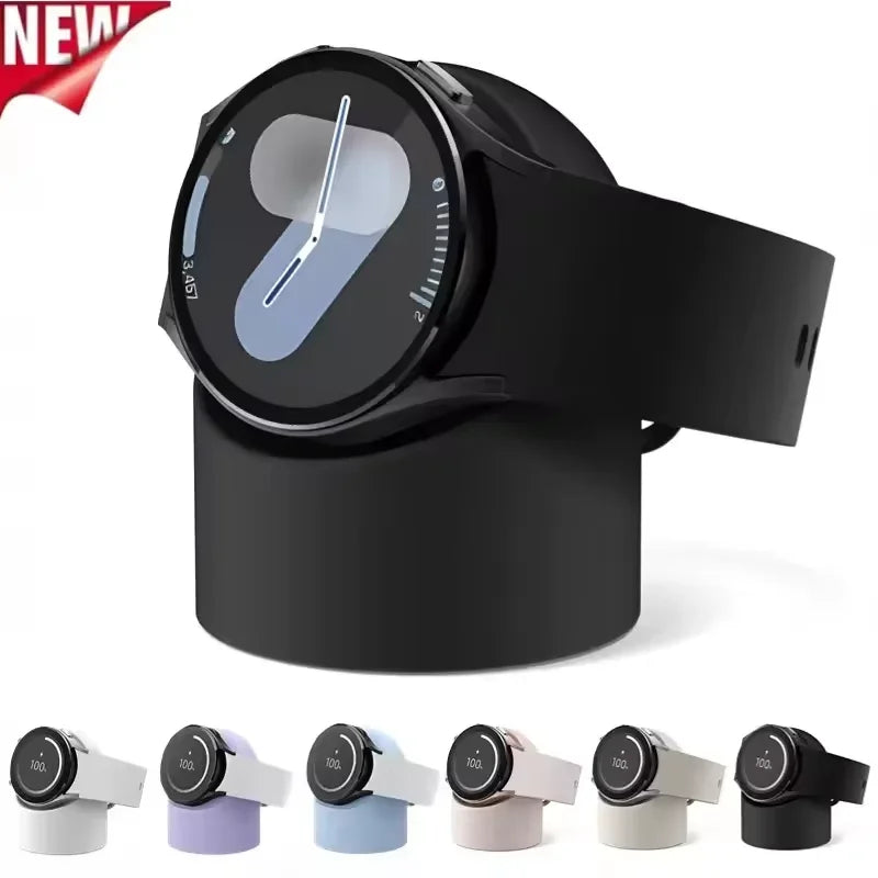 Samsung Galaxy Watch 7/6/5 Silicone Charger Stand Base Smartwatch Charger Stand Qme