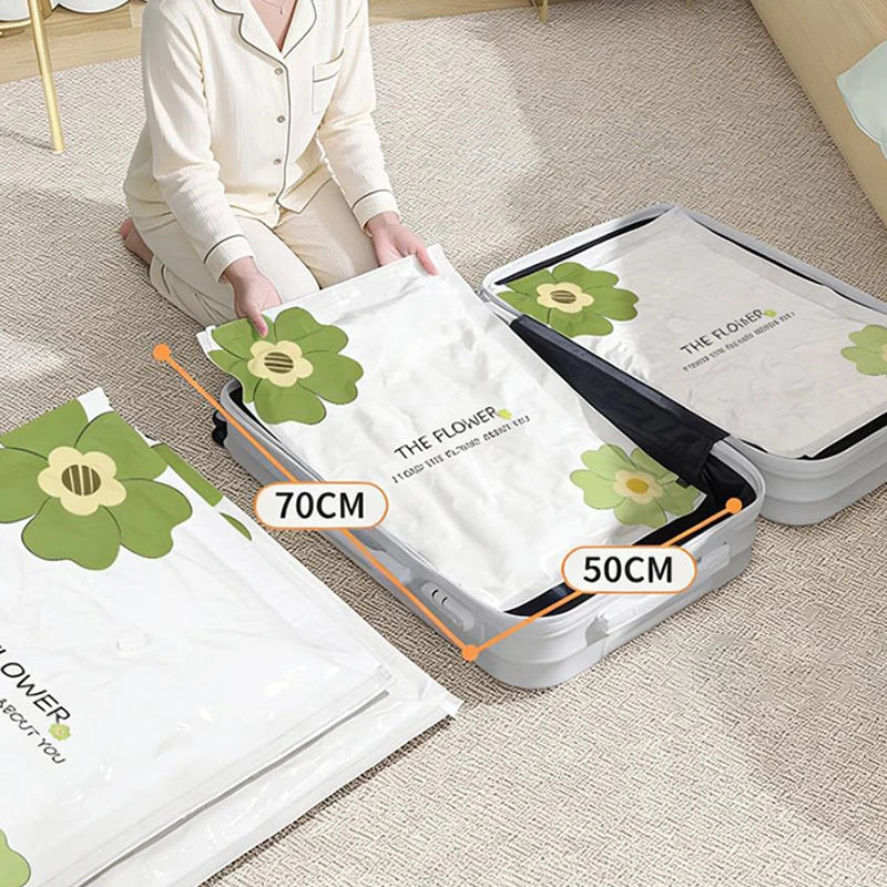 Vacuum Compression Storage Bags for Clothes, Quilts & Travel Compression Storage Bag Qme