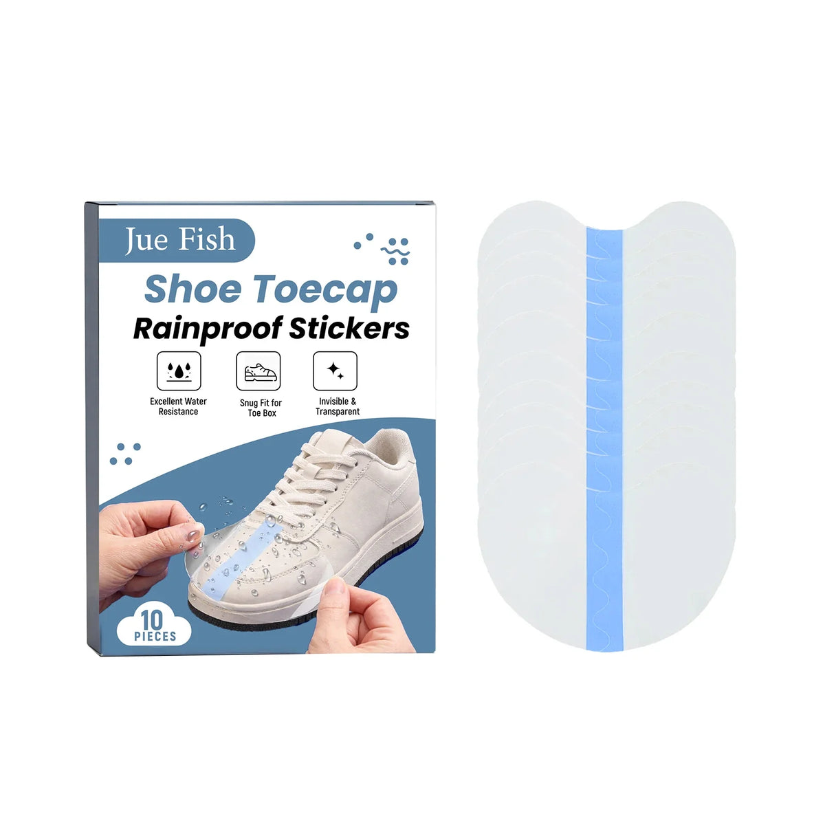 Waterproof Shoe Toe Cap Protector Sticker | Anti-Scratch Guard Shoe Toe Protector Qme 10PCS Boxed