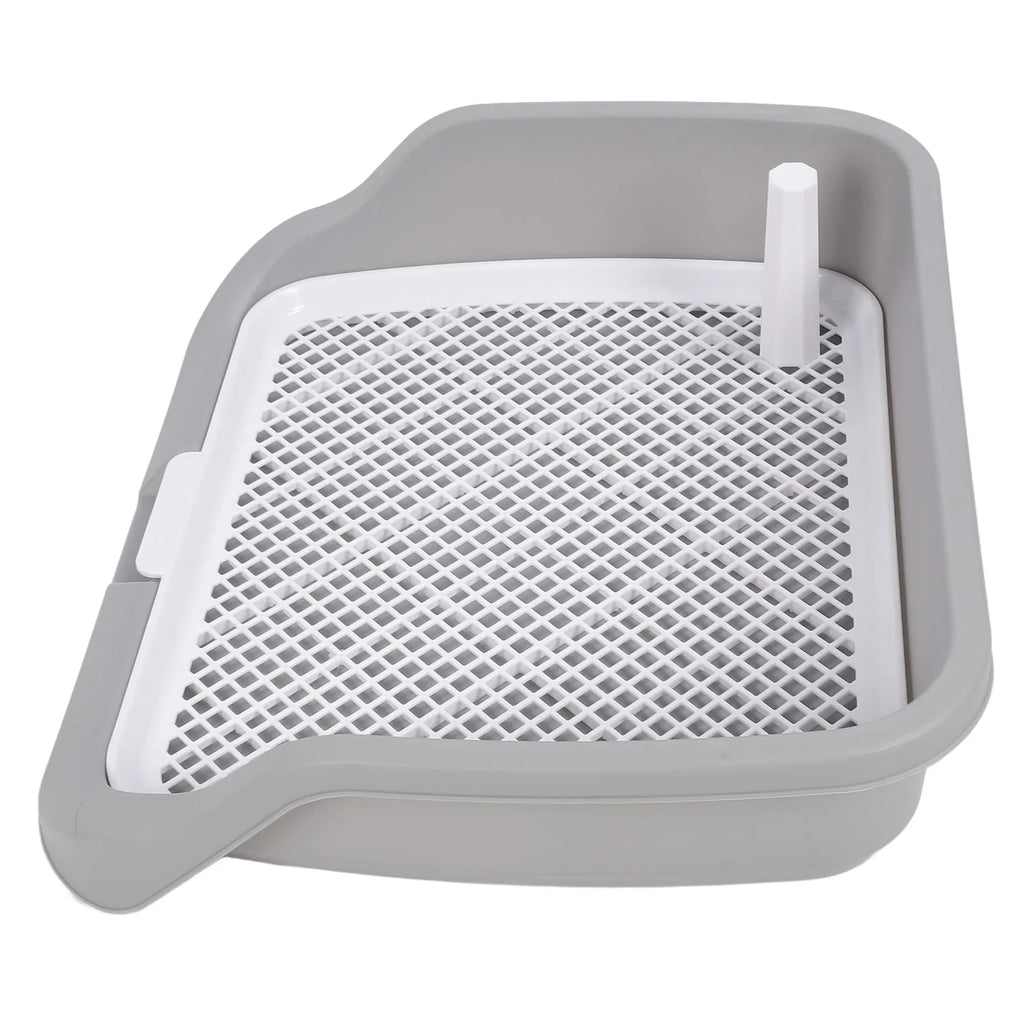 Portable Dog Potty Tray with Mesh Grid & Splash Wall Dog Potty Tray Qme