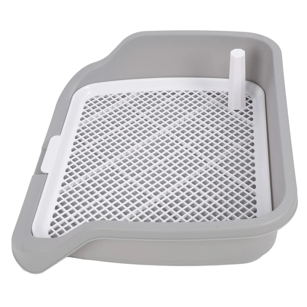 Portable Dog Potty Tray with Mesh Grid & Splash Wall Dog Potty Tray Qme