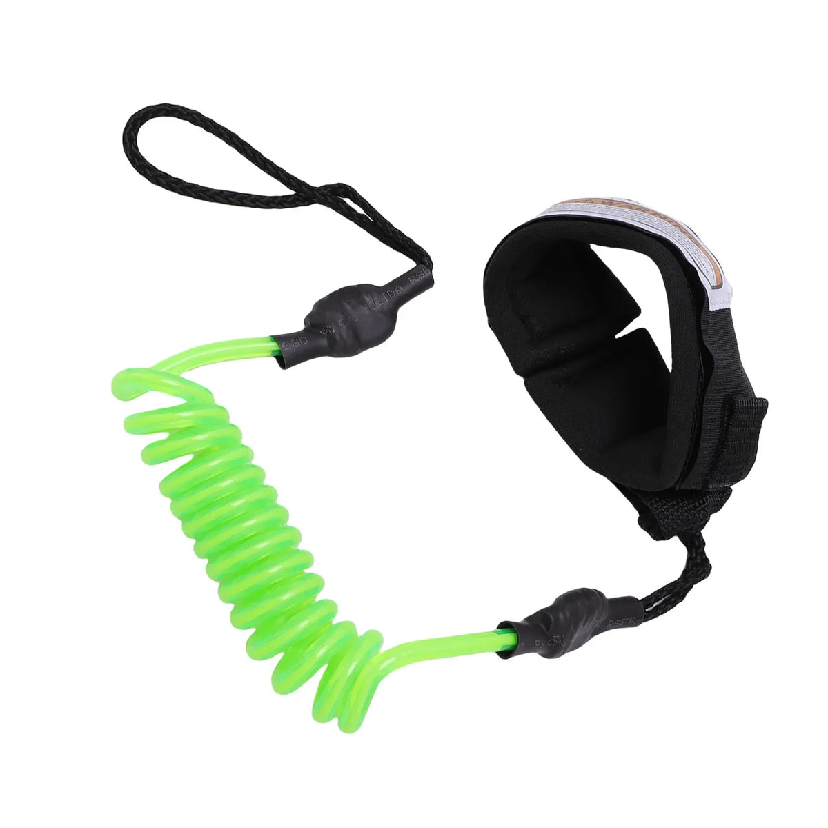 Longboard Surfboard Leash 4ft TPU Nylon Dual Connector Strap Surfboard Leash Qme green