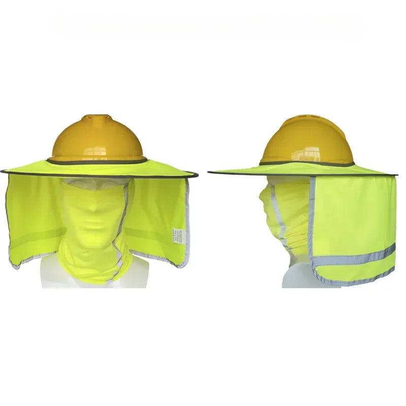 High Visibility Mesh Sun Neck Shield for Safety Hard Hats Hard Hat Neck Shield Qme