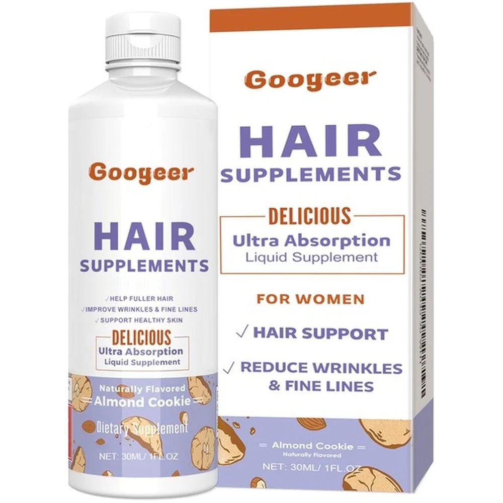 Googeer Hair Growth Liquid Supplement – Biotin, B6 & Pumpkin Seed Oil Hair Growth Supplement Qst 1 bottle