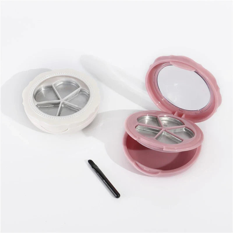 5-Grid Empty Compact Eyeshadow Palette DIY – Floral Design DIY Makeup Compact Qme