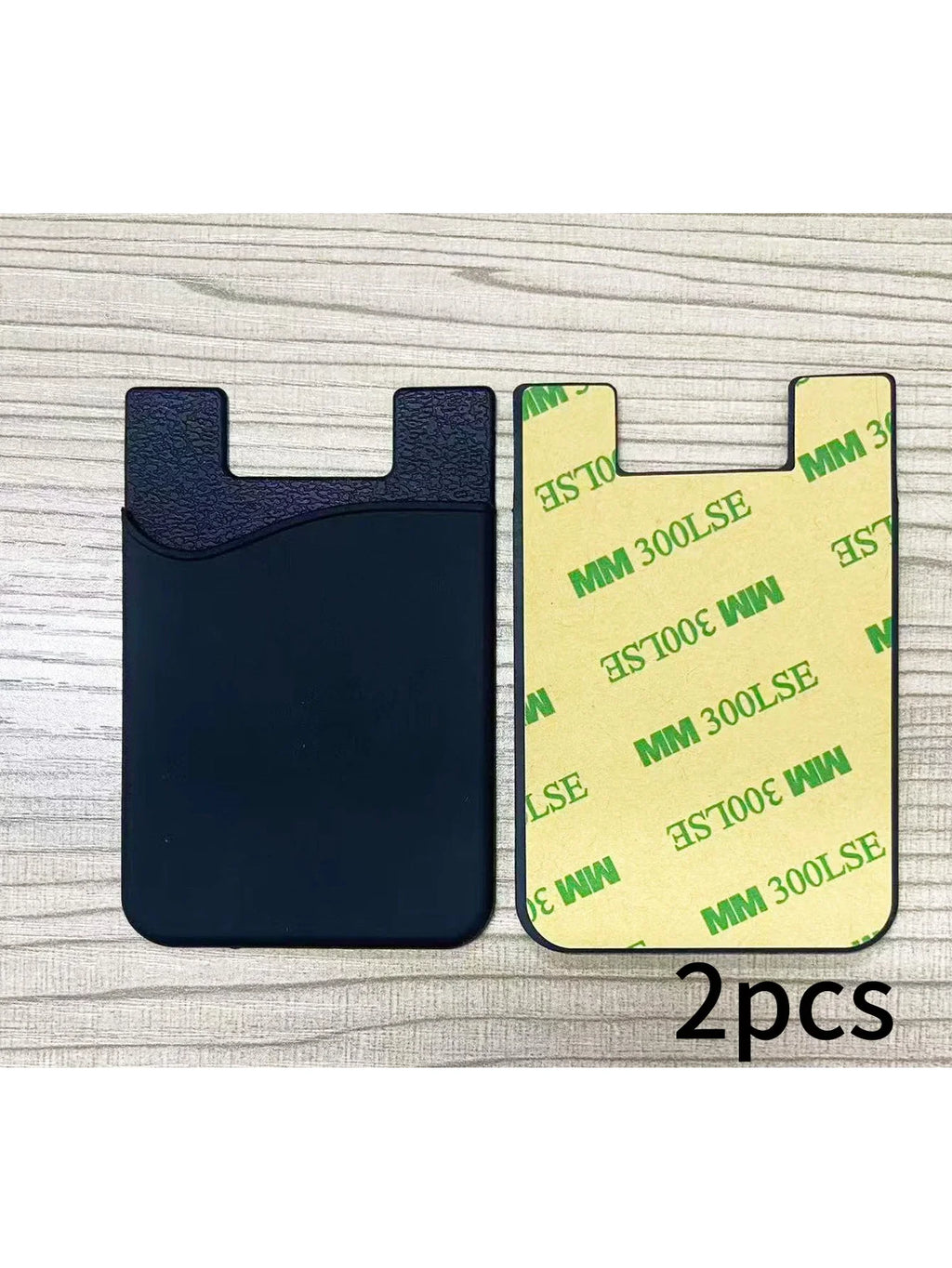Silicone Stick-On Phone Card Holder | Bank, Bus & ID Cards Phone Card Holder Qme black