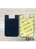 Silicone Stick-On Phone Card Holder | Bank, Bus & ID Cards Phone Card Holder Qme black