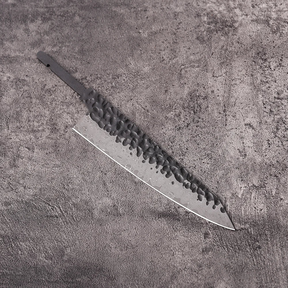 DASHWAY 5" Damascus Steel Knife Blank Blade – DIY Full Tang Knife Blank Blade Qst