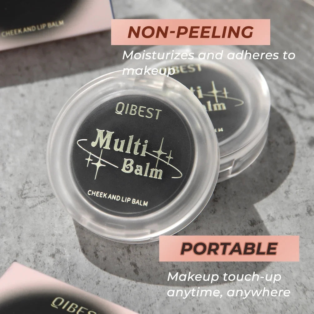 QIBEST 3-in-1 Matte Balm – Lipstick, Blush & Eye Tint Multifunction Color Balm Qme
