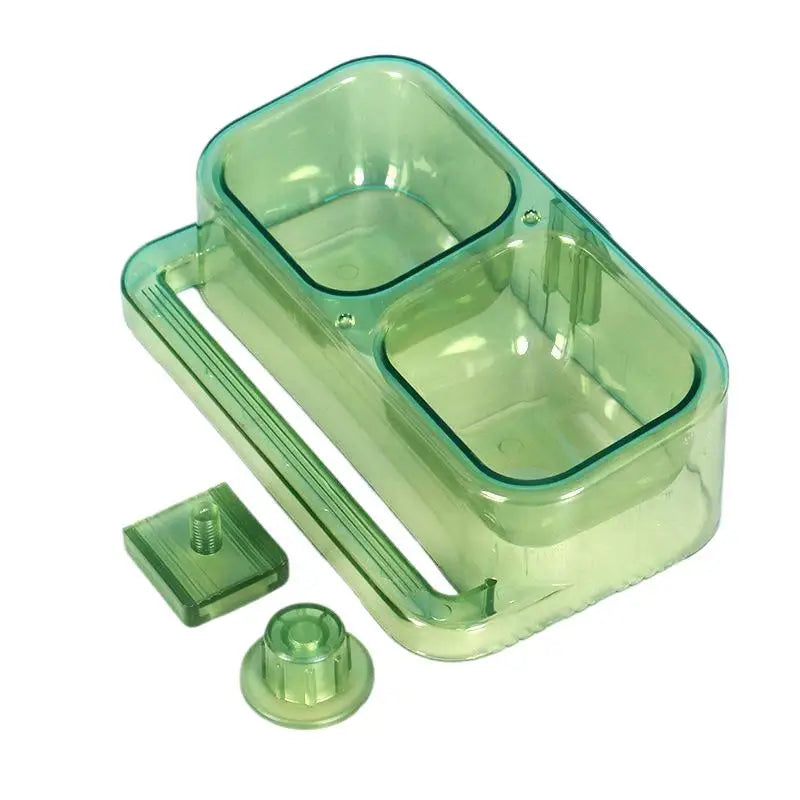 Large Double Compartment Parrot Feeding Bowl | Bird Feeder Dish Bird Feeder Bowl Qme