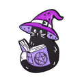 Witch Enamel Pin – Black Cat Magic Hat & Book Brooch Badge Enamel Lapel Pin Qme style 5