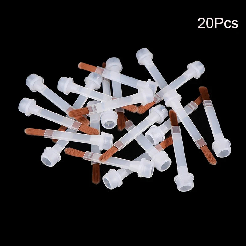 Disposable Nail Polish Brushes Brown Bristle Applicators 5–10 Pack Nail Applicator Brushes Qme 20Pcs