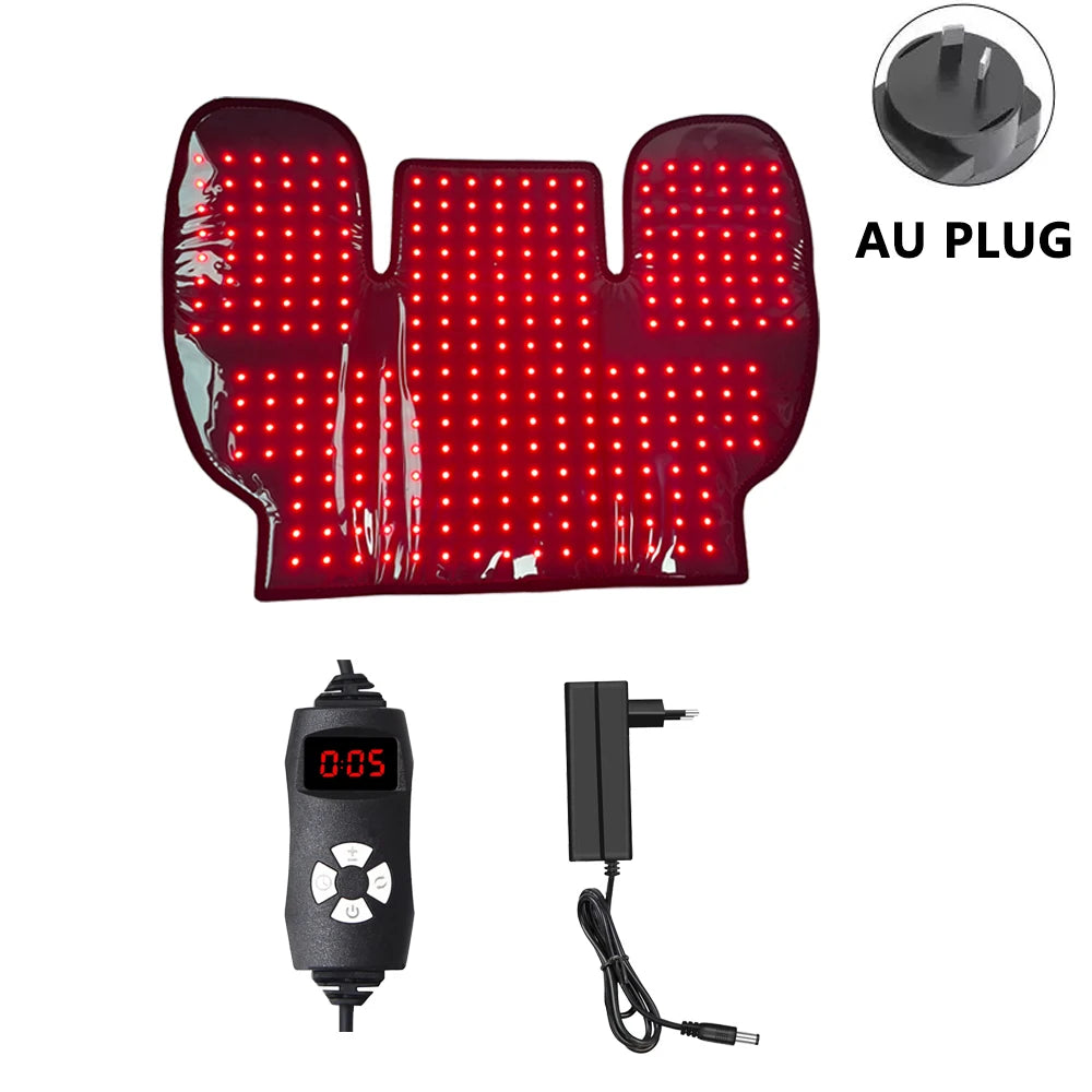 288 LED Red Light Therapy Pad – Neck & Shoulder Wrap 660nm 850nm Red Light Therapy Pad Qst AU PLUG